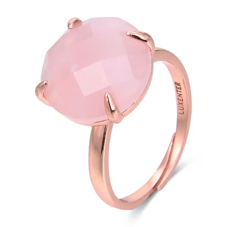 BAGUE  QUARTZ ROSE