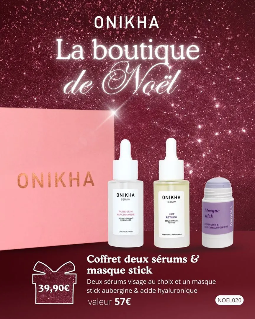 COFFRET SERUMS & MASQUE STICK AUBERGINE