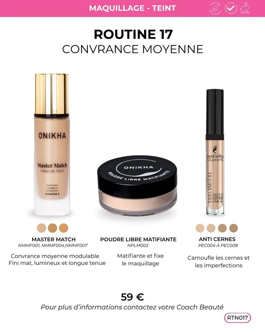 ROUTINE TEINT COUVRANCE MOYENNE